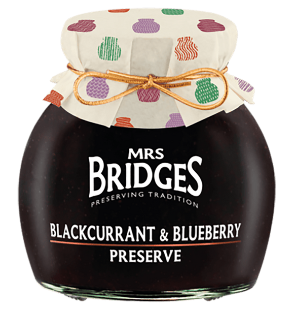 Mrs Bridges Blackcurrant and Blueberry Preserve - 340g