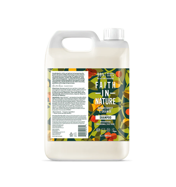 Shampoo by Faith in Nature - Grapefruit & Orange - 100ml & 5L